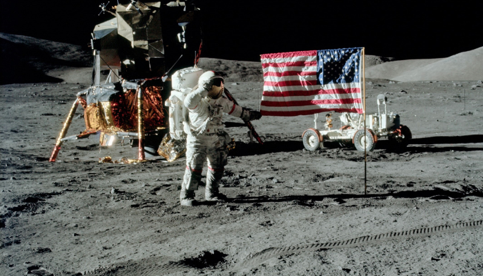 Photo of NASA's Apollo 17 lunar landing 